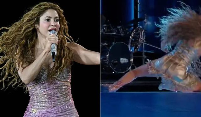 Shakira konserde düştü!