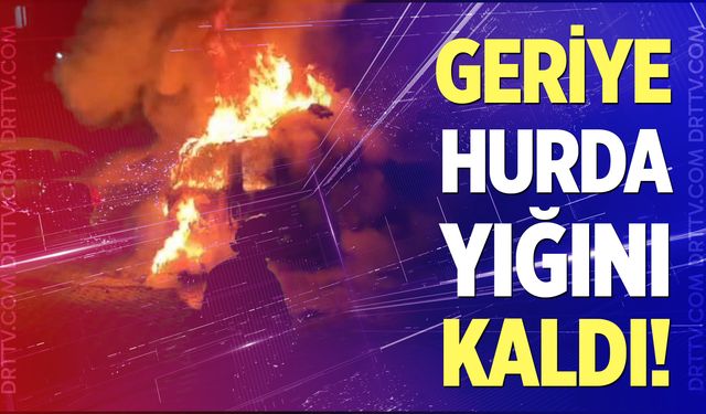 Denizli’de park halindeki araç alev alev yandı