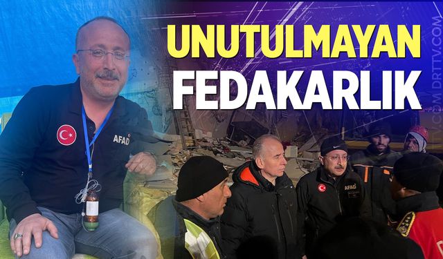 Unutulmayan fedakarlık: Kolunda kemoterapi serumuyla deprem bölgesinde çalıştı