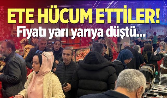 Fiyatı yarı yarıya düşen ete hücum ettiler!