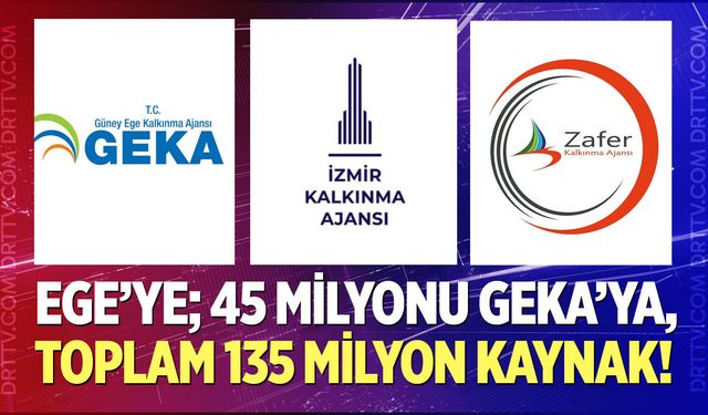 Ege’ye; 45 Milyonu GEKA’ya, Toplam 135 Milyon Kaynak!
