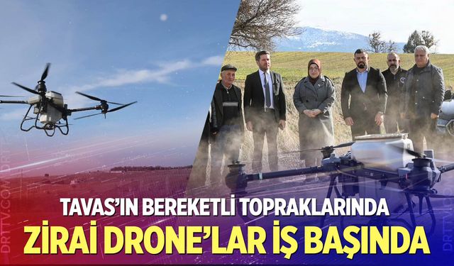 Tavas’ta tarımda teknoloji devrimi: Zirai drone’lar  iş başında