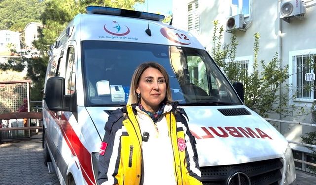 Marmaris'in tek kadın ambulans şoförü Fatma Nur Uçar: "Önceliğimiz hayat kurtarmak"