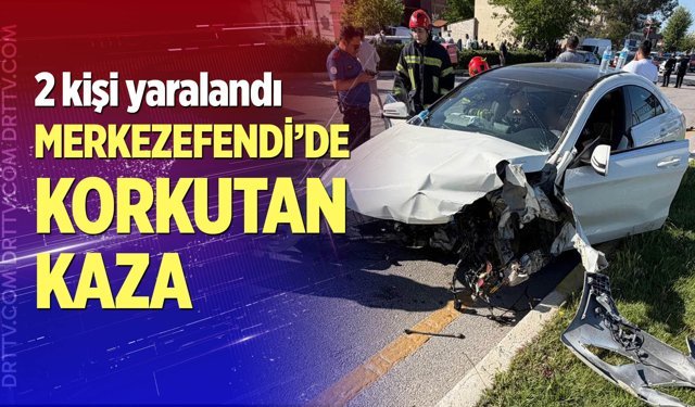 Merkezefendi'de korkutan kaza