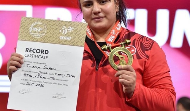 Milli halterci Tuana Süren, Avrupa üçüncüsü