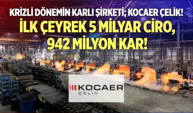 Krizli dönemin karlı şirketi; Kocaer Çelik!