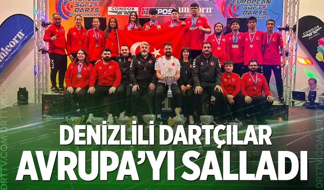 Denizlili dartçılar Avrupa’yı salladı: Elif Dilara Avrupa şampiyonu!