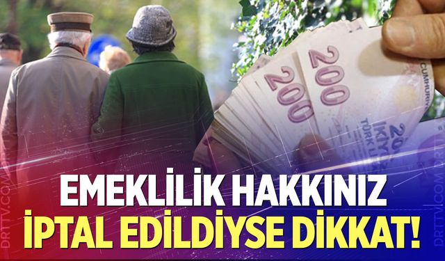 Emeklilik hakkınız iptal edildiyse dikkat