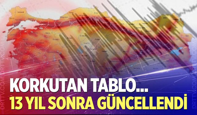 Deprem tehlikesi haritada