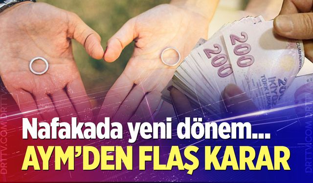 AYM'den flaş nafaka kararı