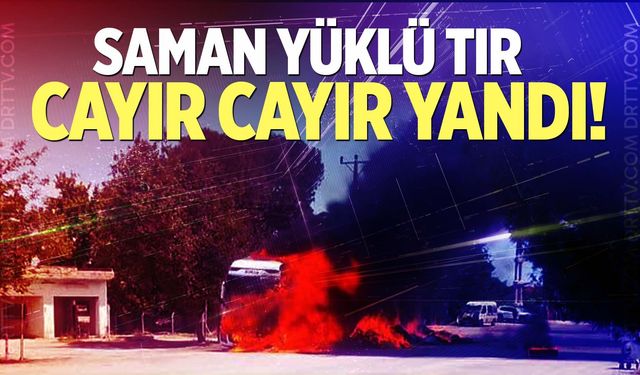Sarayköy’de Saman Yüklü Tır Alevlere Teslim Oldu