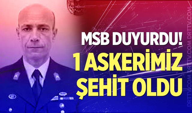 MSB duyurdu: Piyade Astsubay Kıdemli Başçavuş Kenan Şahin şehit oldu