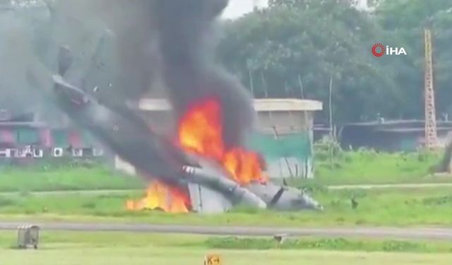 Hindistan'da An-32 uçak kazasına ait yeni görüntü ortaya çıktı