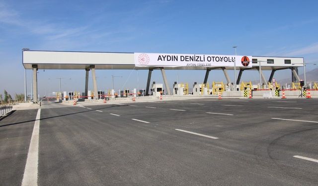 Aydın-Denizli Otoyolunda yol çalışması