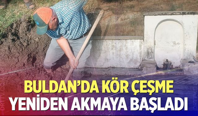 Muhtarın cabasıyla tarihi çeşme tekrar akmaya başladı