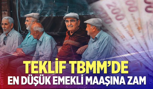 En düşük emekli aylığının artırılmasını da içeren kanun teklifi TBMM'de