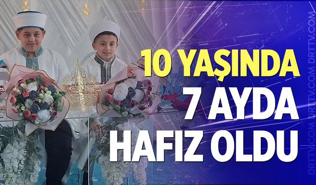 10 yaşında 7 ayda hafız oldu