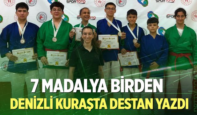Denizli'den kuraşta madalya yağmuru