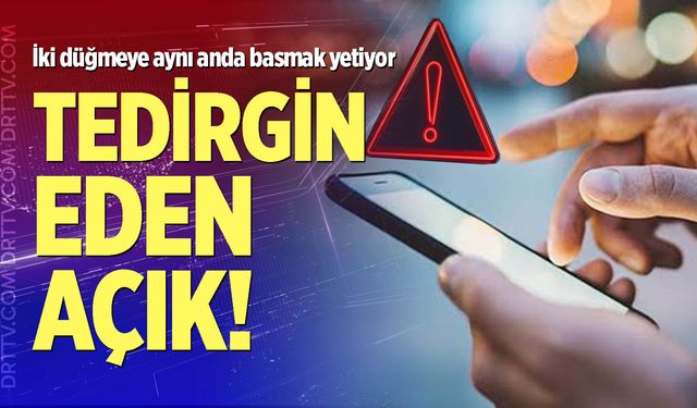 Tedirgin eden açık!