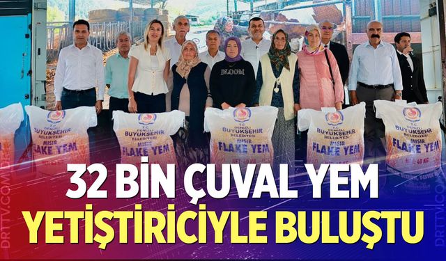 Büyükşehir’in Yem Desteği Projesi üreticiye can suyu oldu