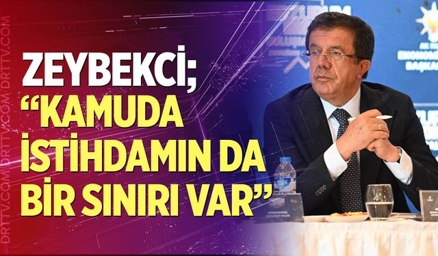 Zeybekci; “kamuda istihdamın da bir sınırı var”