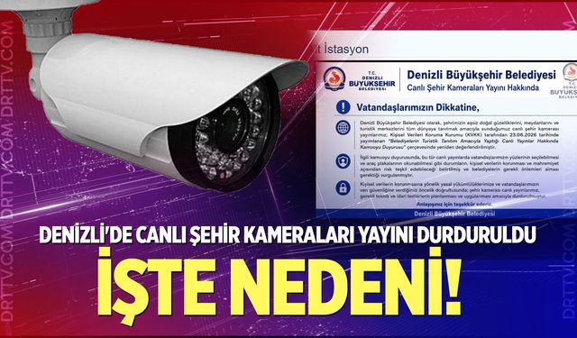 Denizli'de canlı şehir kameraları yayını durduruldu: İşte Nedeni!