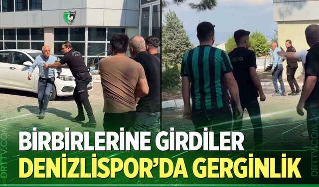 Denizlispor tesislerinde taraftarlar ile başkan arasında gerginlik
