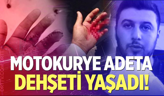Motokurye adeta dehşeti yaşadı!
