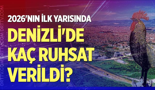 2026'nın ilk yarısında Denizli’de kaç ruhsat verildi?