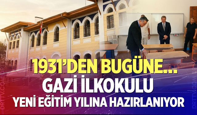 Gazi İlkokulu yeni eğitim yılına hazırlanıyor