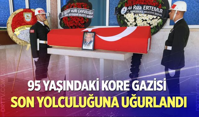 95 yaşındaki Kore gazisi son yolculuğuna uğurlandı