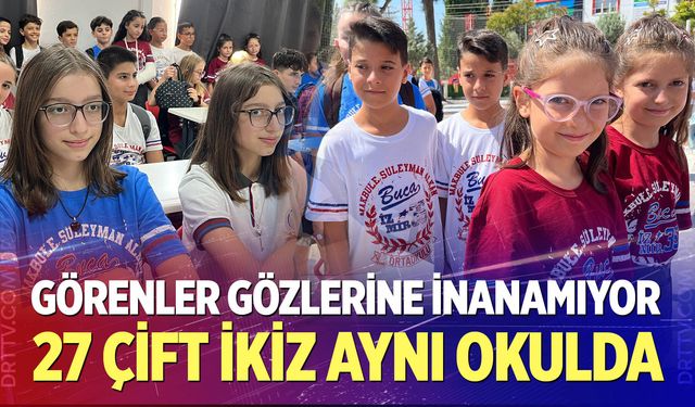 Görenler gözlerine inanamıyor: 27 Çift İkiz Aynı Okulda