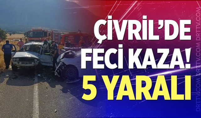 Çivril'de feci kaza! 5 yaralı