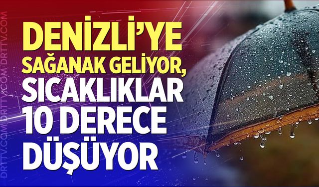 Denizli’ye Sağanak Geliyor, Sıcaklıklar 10 Derece Düşüyor