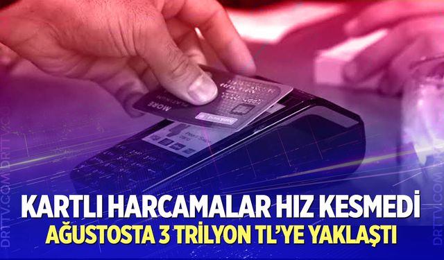 Kartlı harcamalar hız kesmedi: Ağustosta 3 trilyon TL’ye yaklaştı