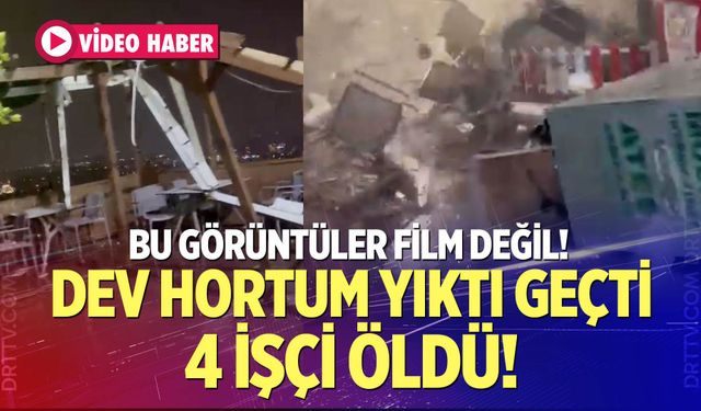 Bu görüntüler film değil! Hortum işçi konteynırını havalandırdı