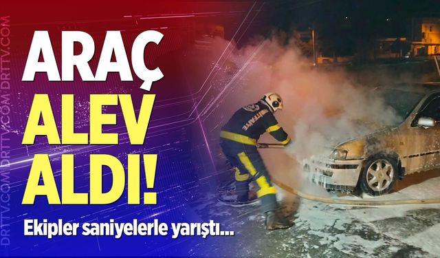 Acıpayam’da araç yangını!