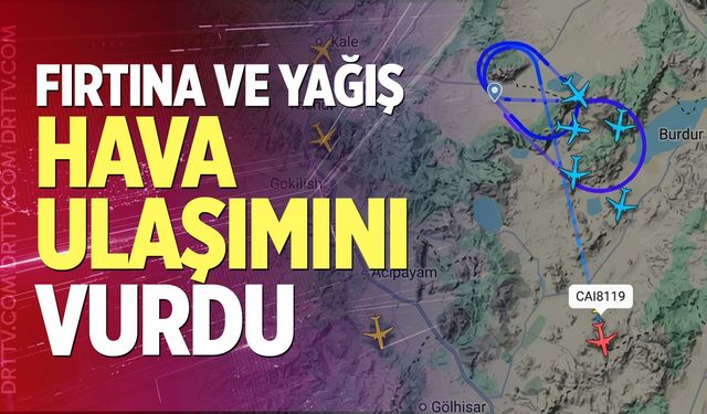 Fırtına Ve Yağış Hava Ulaşımını Vurdu