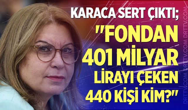 Gülizar Biçer Karaca; "Fondan 401 milyar lirayı çeken 440 kişi kim?"