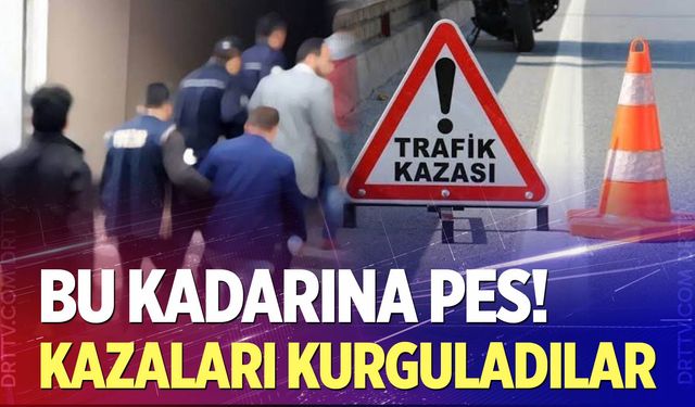 Kurgu trafik kazalarıyla 17 sigorta şirketini dolandırdılar