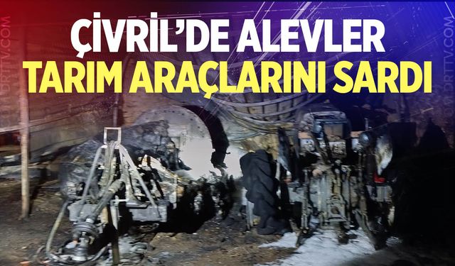 Çivril’de alevler iki tarım aracını kullanılamaz hale getirdi