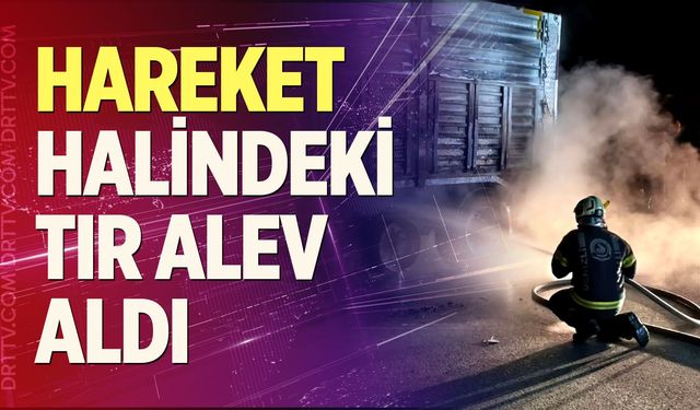 Hareket Halindeki TIR Alev Aldı