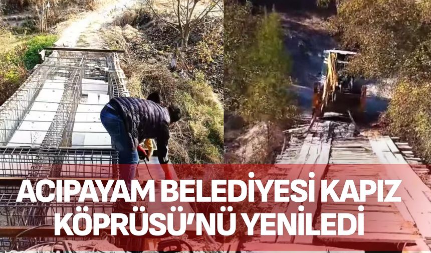 Acıpayam Belediyesi Kapız Köprüsü’nü Yeniledi