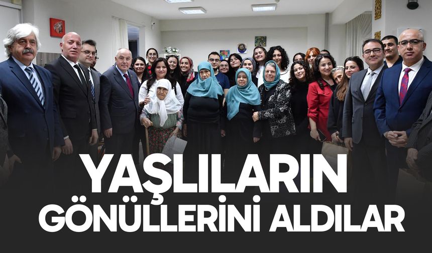 Yaşlıların gönüllerini aldılar