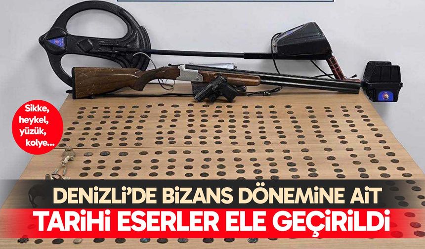 Denizli’de Bizans dönemine ait tarihi eserler ele geçirildi