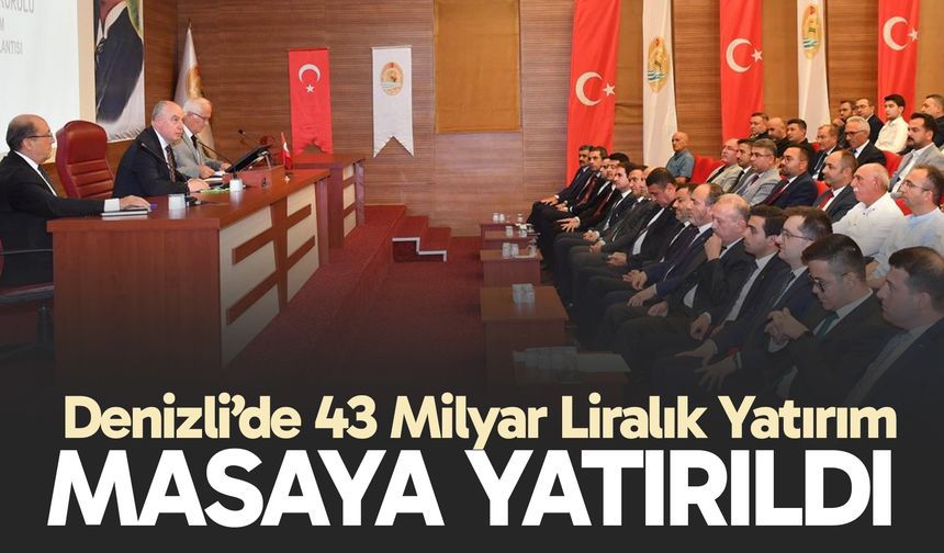 Denizli’de 43 Milyar Liralık Yatırım Masaya Yatırıldı