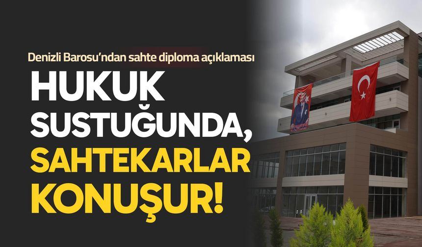“Hukuk sustuğunda, sahtekarlar konuşur!”