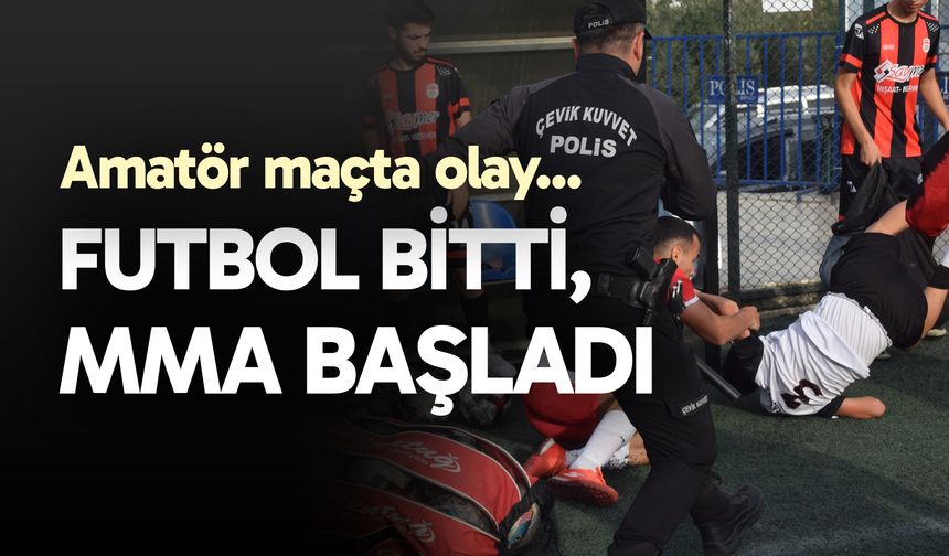 Denizli’de amatör maçta olay; Futbol bitti, MMA başladı
