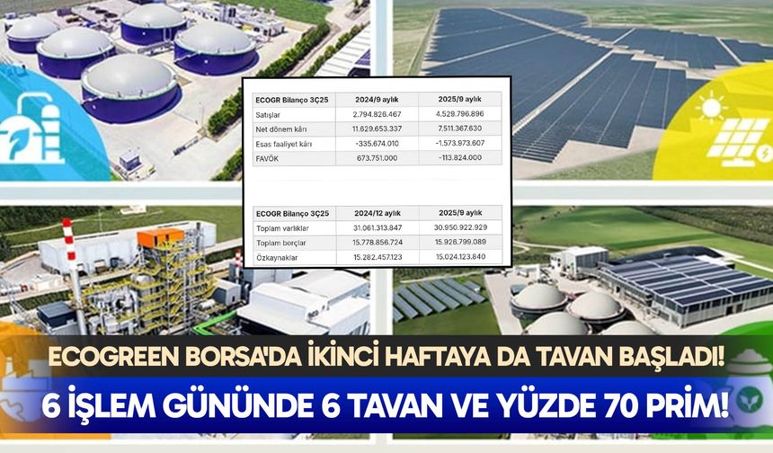 Ecogreen Borsa'da ikinci haftaya da tavan başladı!