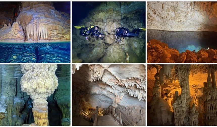 Gilindire Mağarası'nda görsel güzellik